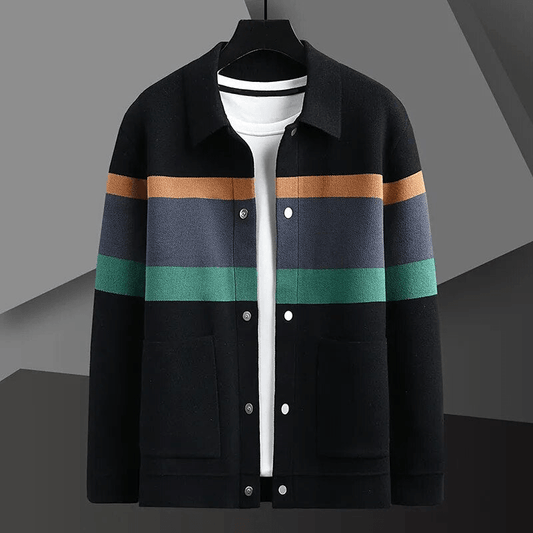 Comfortable Striped Cardigan