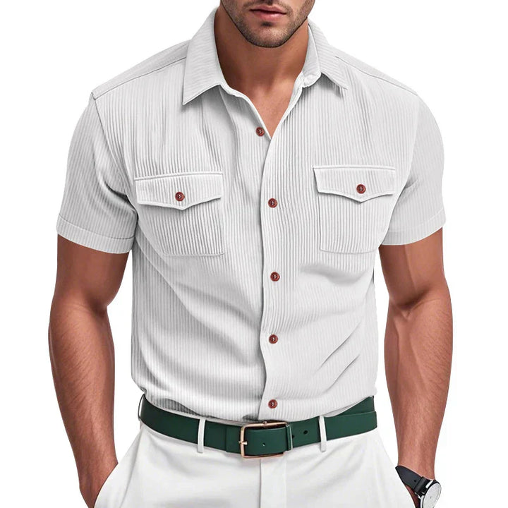 Camisa abotonada texturizada