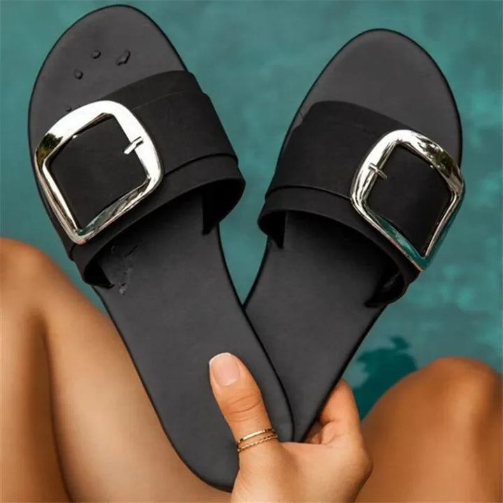 Luxe Buckle Slides