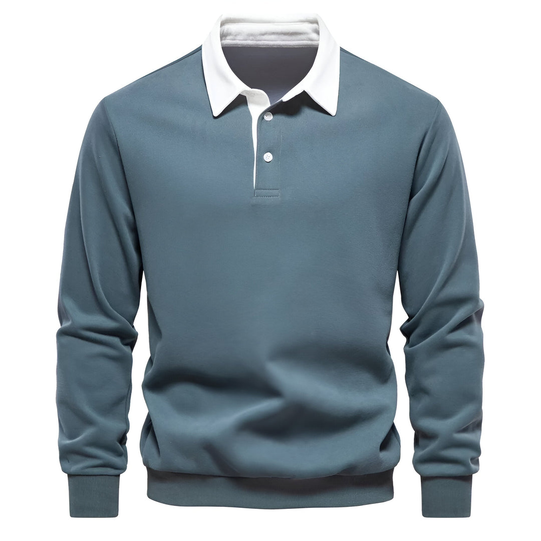 Suéter elegante con cuello de polo
