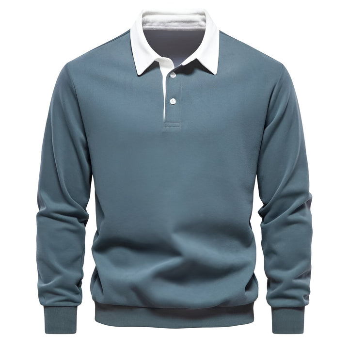 Suéter elegante con cuello de polo