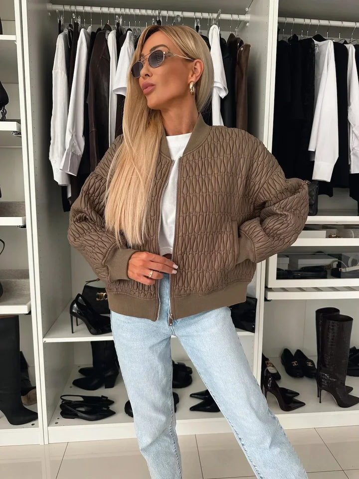 Quilted Stylish Bomber Jacket