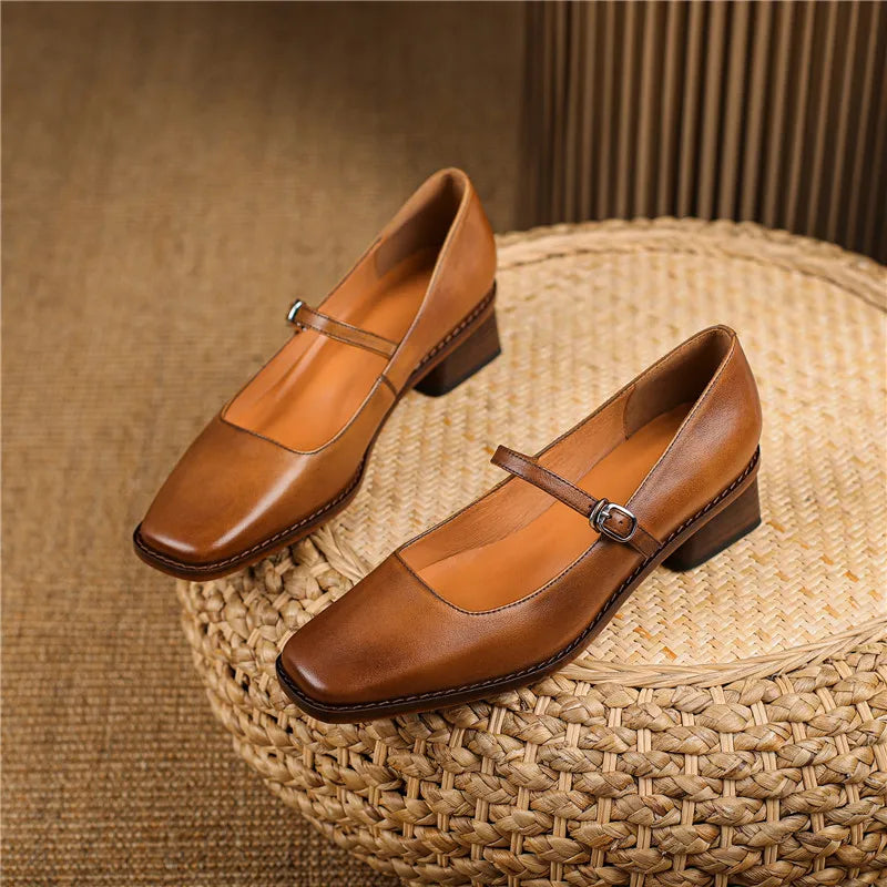 Women’s Spring Strap Block Heel Shoes