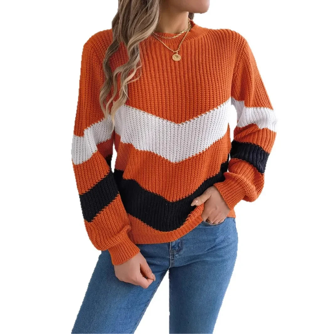 Relaxed Fit Winter Stripe Sweater