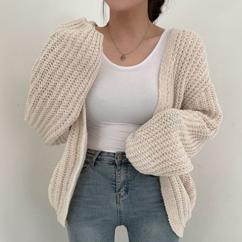Women’s Casual Knit Oversized Open Front Sweater