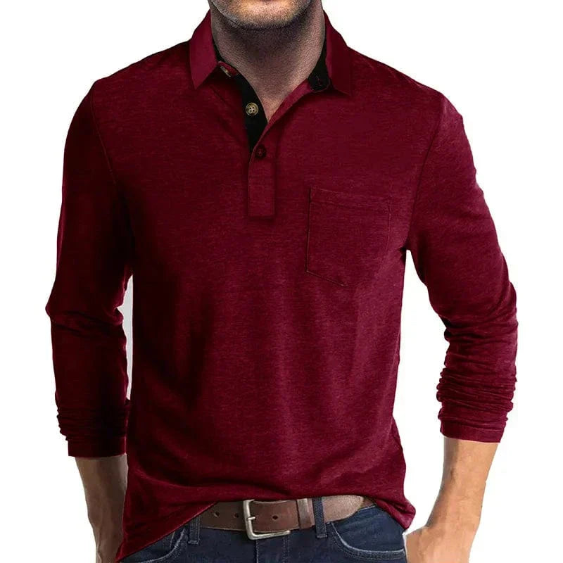 Polo texturizado informal elevado