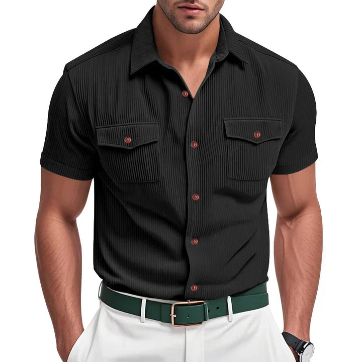 Camisa abotonada texturizada