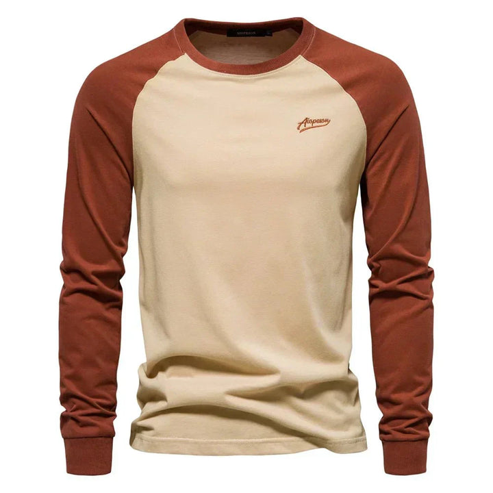 Camiseta de manga larga con mangas raglán