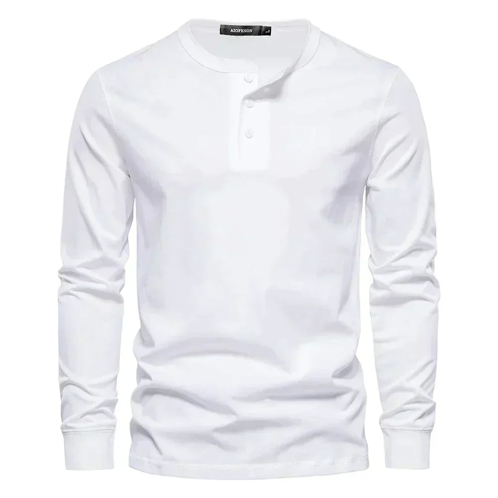 Stylish Men’s Long-Sleeve Henley Shirt