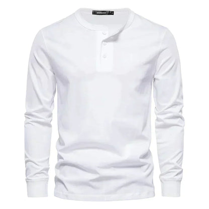 Stylish Men’s Long-Sleeve Henley Shirt