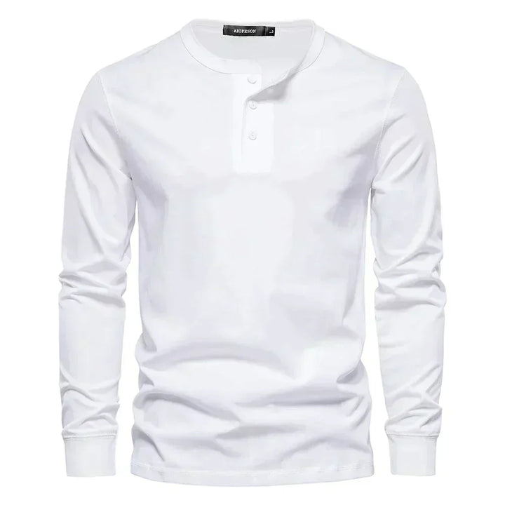 Stylish Men’s Long-Sleeve Henley Shirt