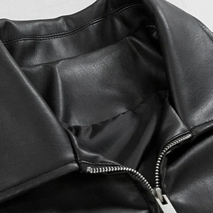 Men’s Oversized Leather Bomber Jacket
