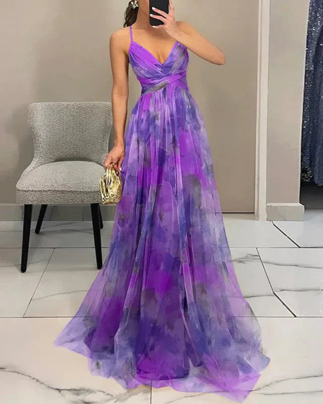 Women’s Elegant Floral Maxi Dress