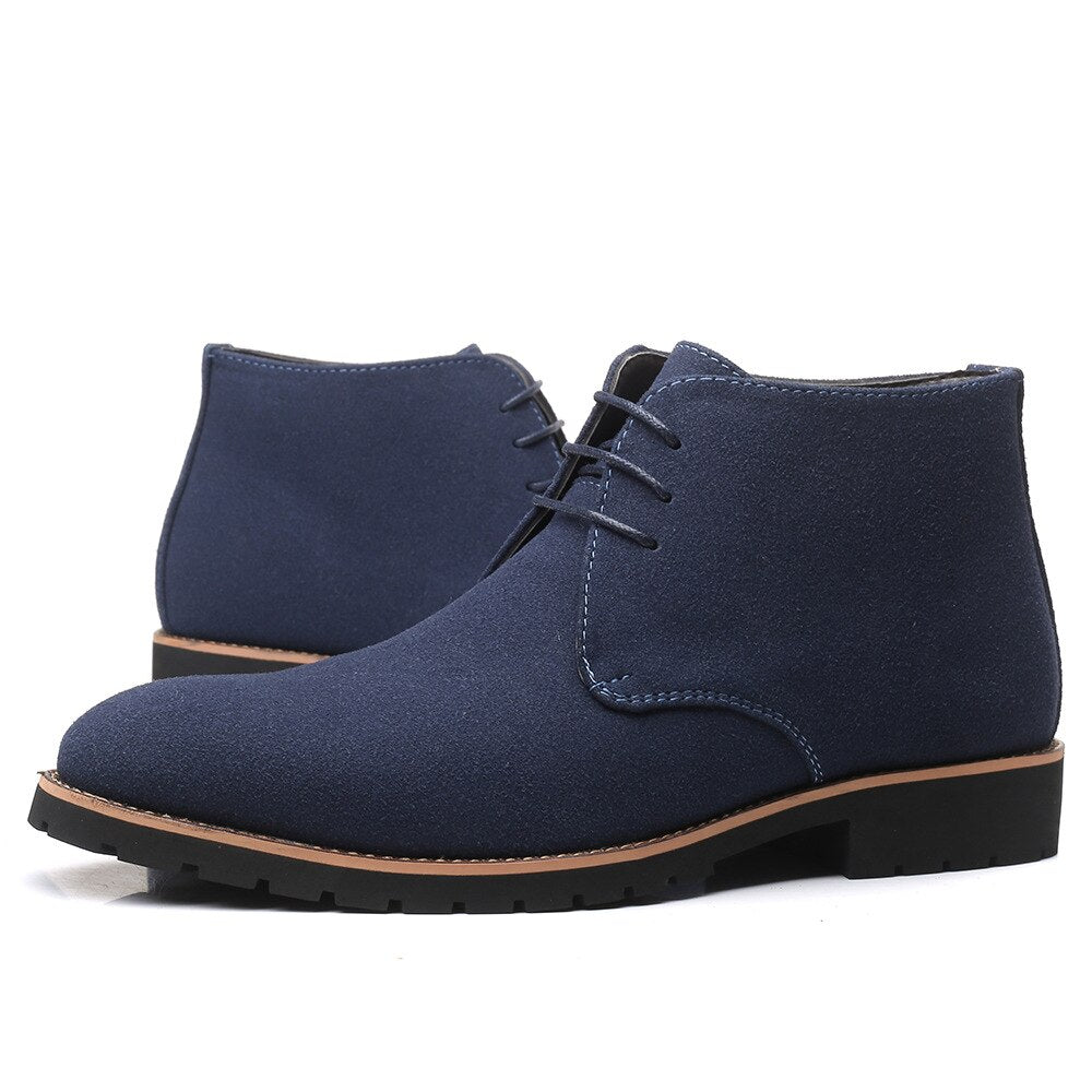 Modern Casual Ankle Lace Up Boots For Men