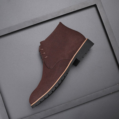 Modern Casual Ankle Lace Up Boots For Men