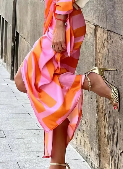 Amelia™ | Vestido cruzado estampado