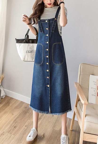Harper | Elastic Waist Denim Jumpsuit
