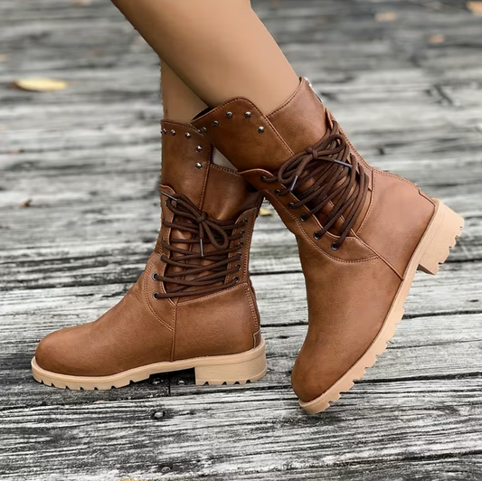 Cathlyn | Vintage Lace-Up Boots