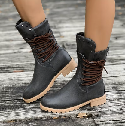 Cathlyn | Vintage Lace-Up Boots