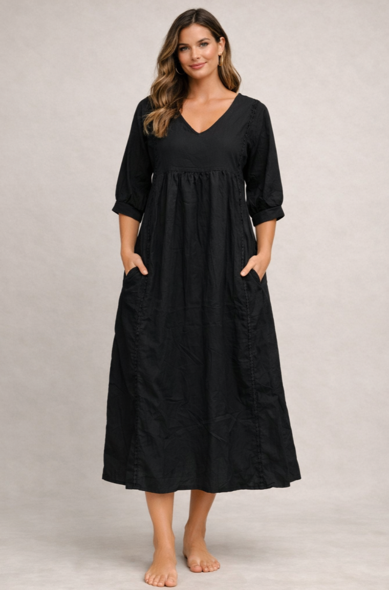Melissa | Round Neck Long Sleeve Dress