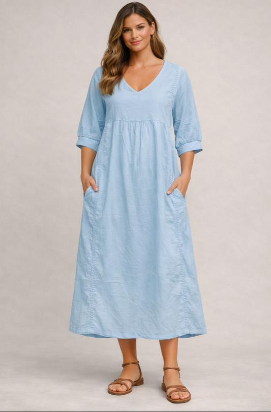 Melissa | Round Neck Long Sleeve Dress