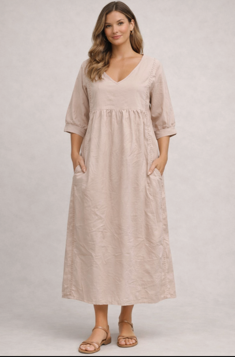 Melissa | Round Neck Long Sleeve Dress