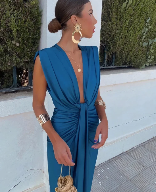 Elegant V-Neck Dress