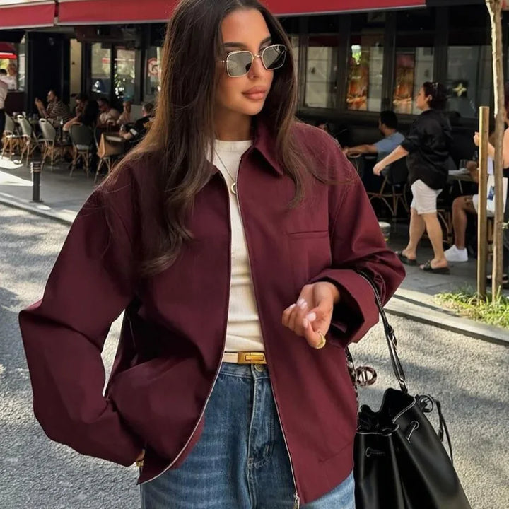 Women's Zip-Up Bomber Jacket