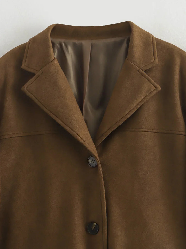 Women's Casual Buttoned Oversized Jacket