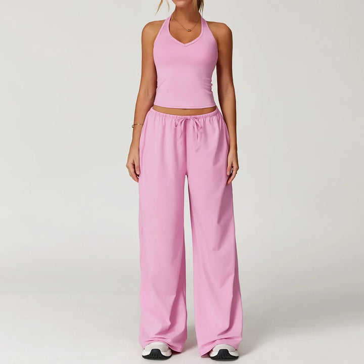 Pantalones de pernera ancha, holgados, informales de invierno para mujer