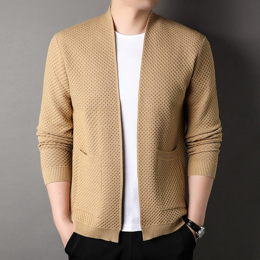 Men’s Slim Fit Knitted Cardigan with Pockets