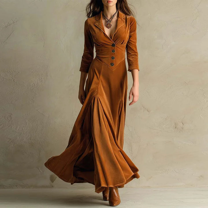 Vestido Largo de Terciopelo