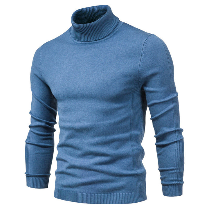 Warm Knitted High Neck Sweater For Men