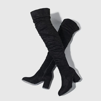 Stylish Over-the-Knee Women's Heeled Boots
