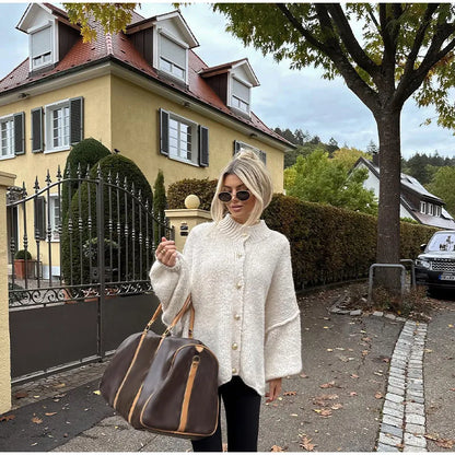 Women’s Winter Relaxed Fit Knit Button Cardigan
