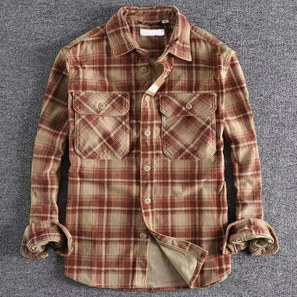 Men’s Casual Plaid Flannel Shirt