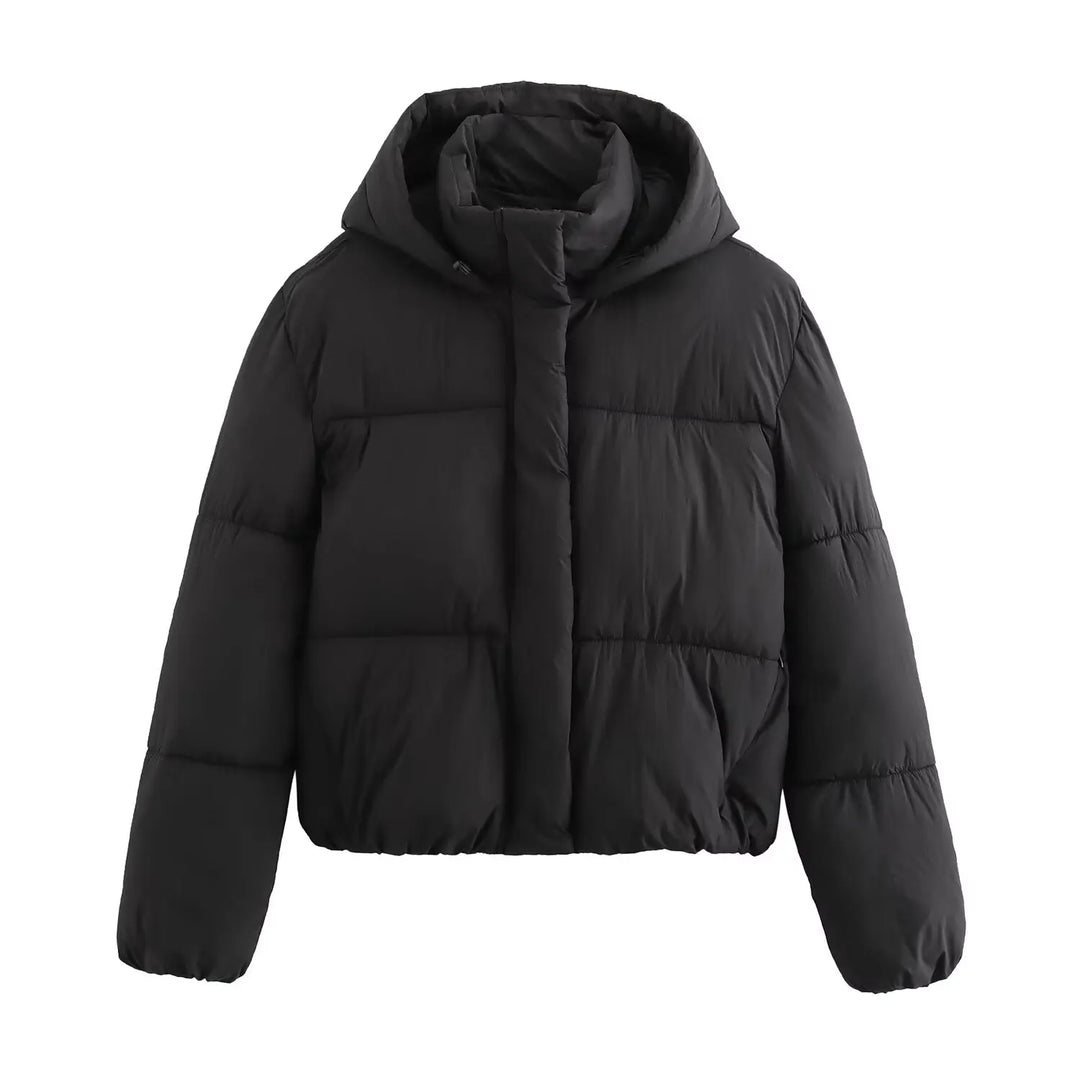 Hooded Cropped Women's Puffer Jacket