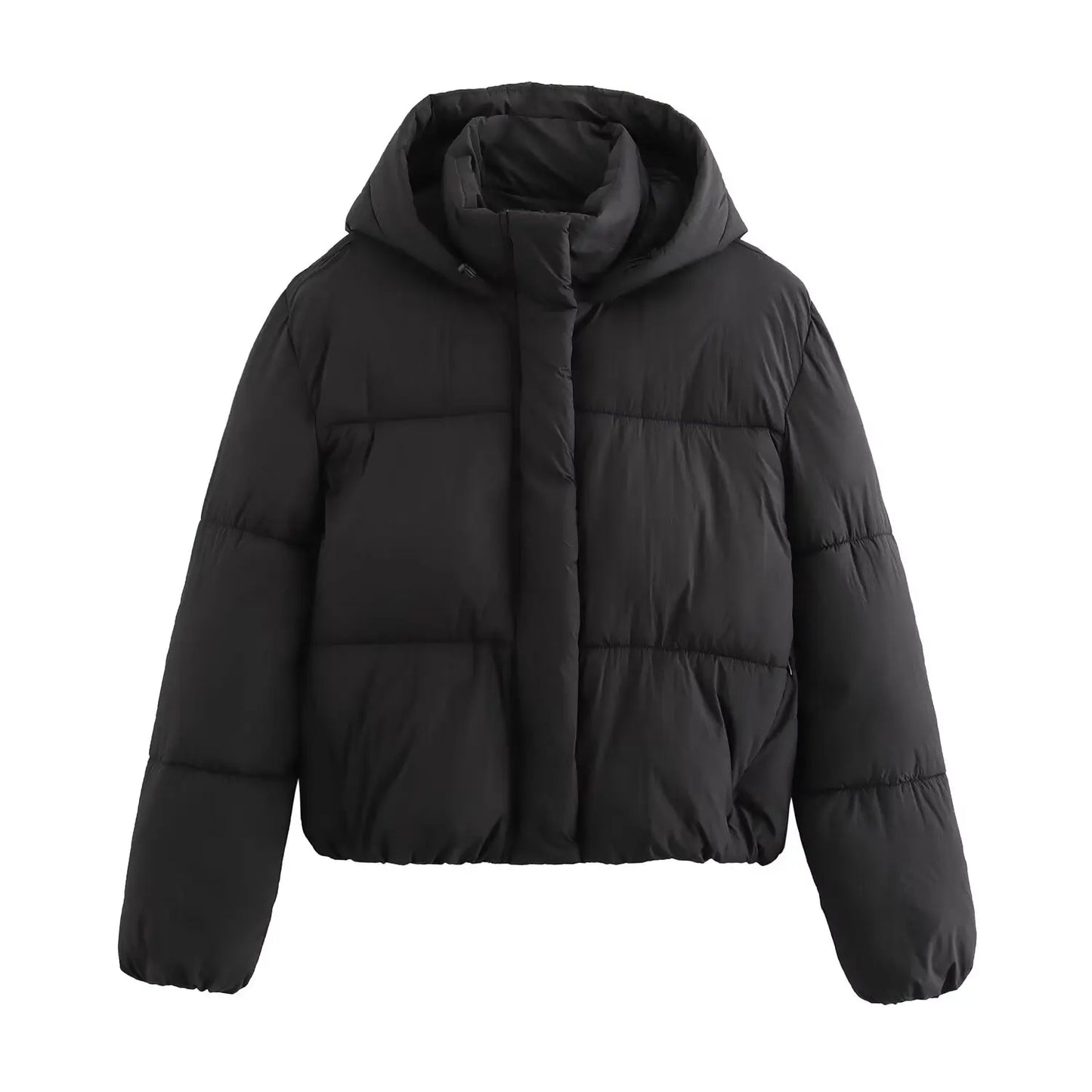 Hooded Cropped Women's Puffer Jacket