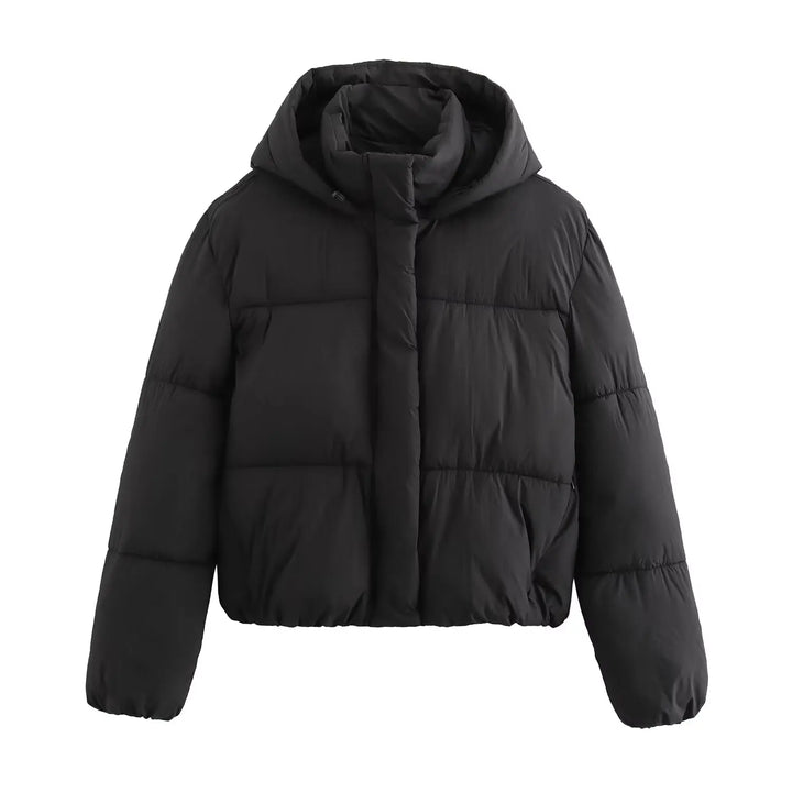 Hooded Cropped Women's Puffer Jacket
