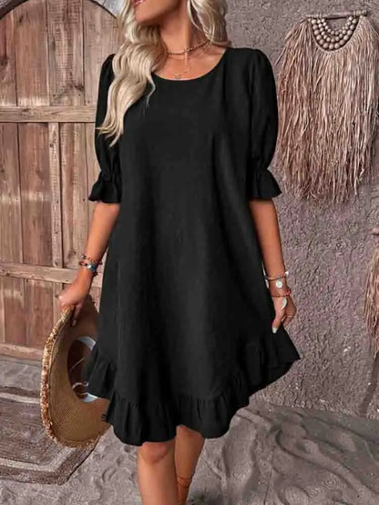 Sally | Summer dress with ruffles