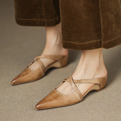 Genuine Leather Mules