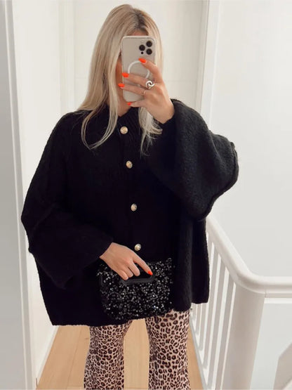 Women’s Winter Relaxed Fit Knit Button Cardigan