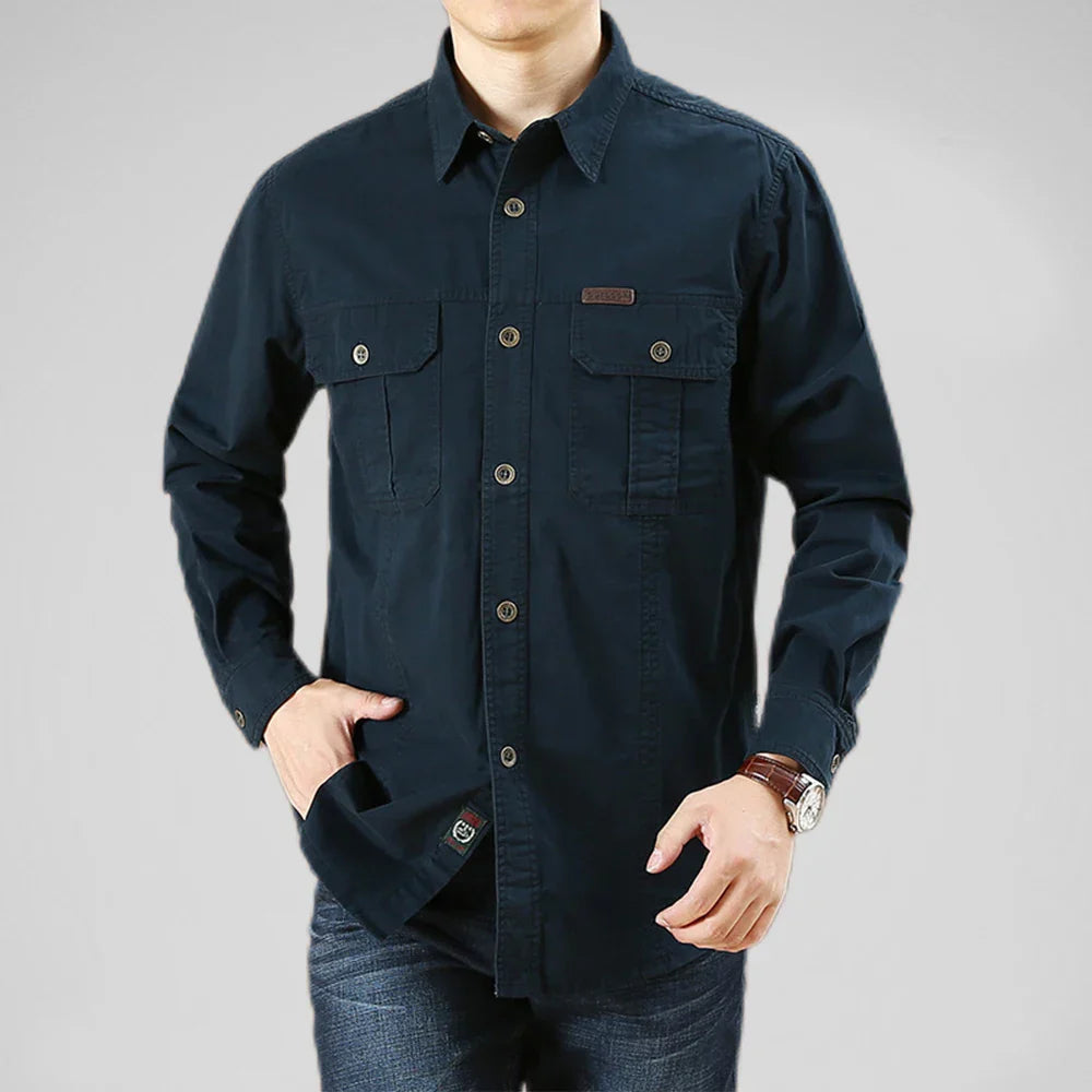 Men’s Utility Work Shirt with Pockets
