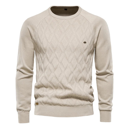 Men's Sweater with Diamond Pattern