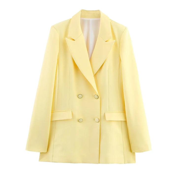 Chic Formal Suit Set with Tailored Long Blazer for Women