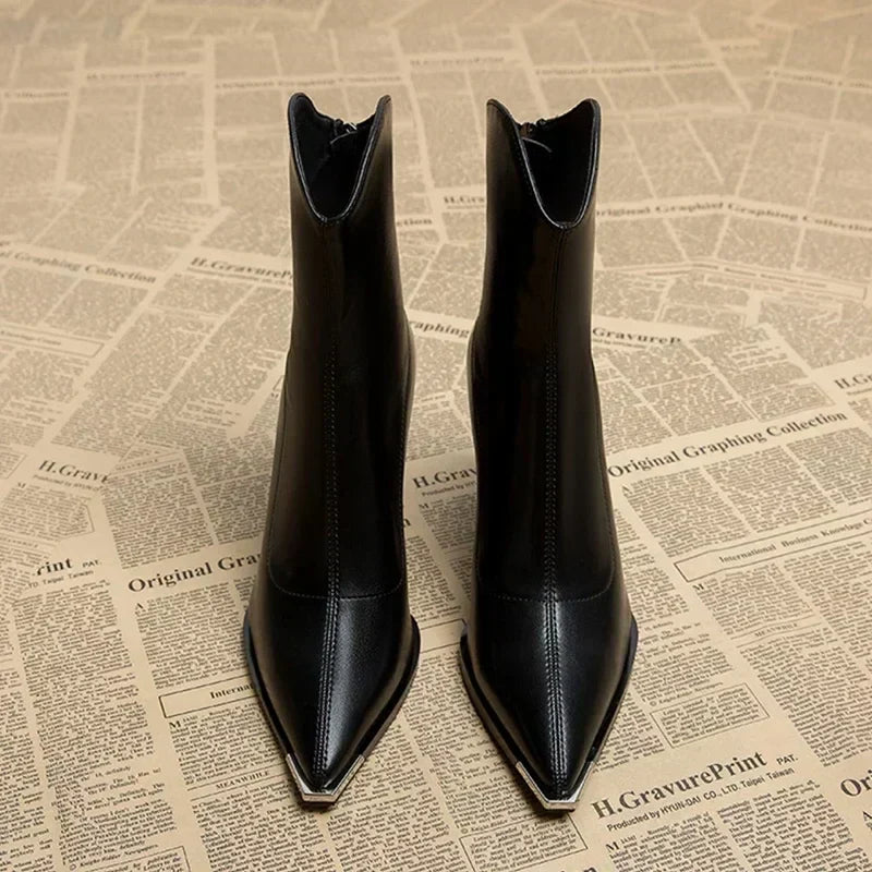 Women’s Spring Pointed Heel Ankle Boots