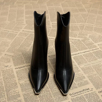 Women’s Spring Pointed Heel Ankle Boots