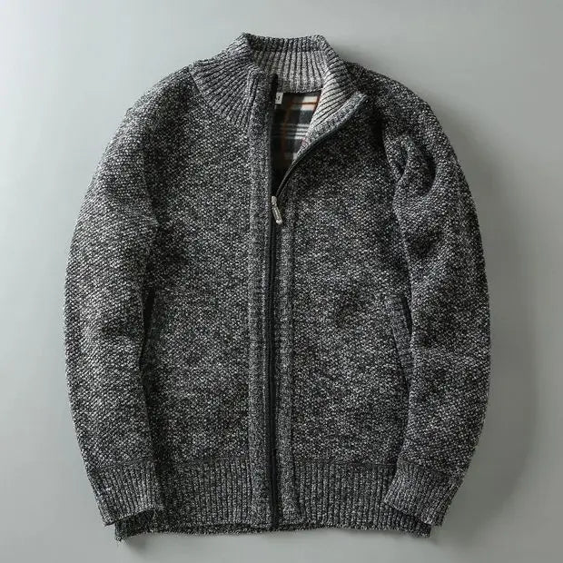 CÁRDIGAN DE PUNTO CON CREMALLERA | CALIDEZ REFINADA CON UN TOQUE MODERNO