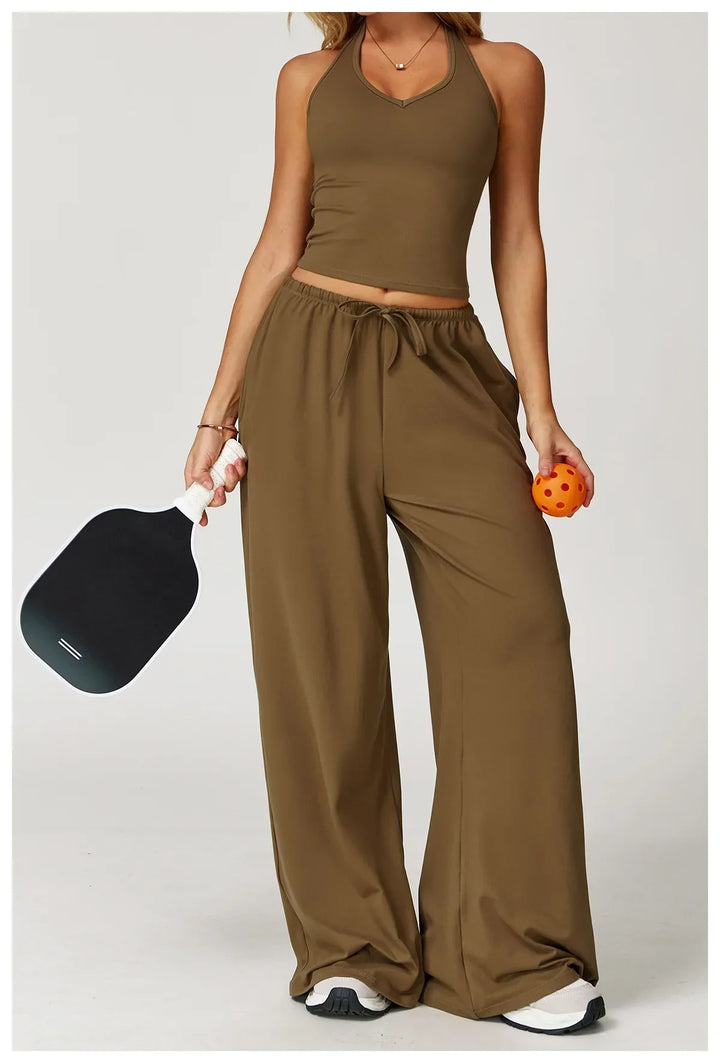 Pantalones de pernera ancha, holgados, informales de invierno para mujer