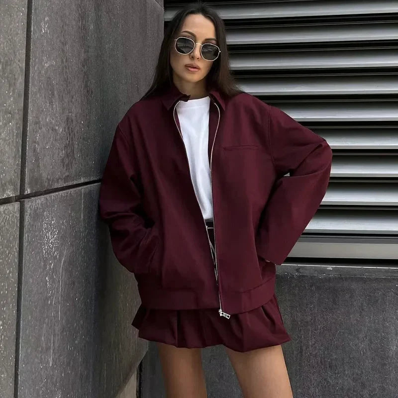 Women's Zip-Up Bomber Jacket